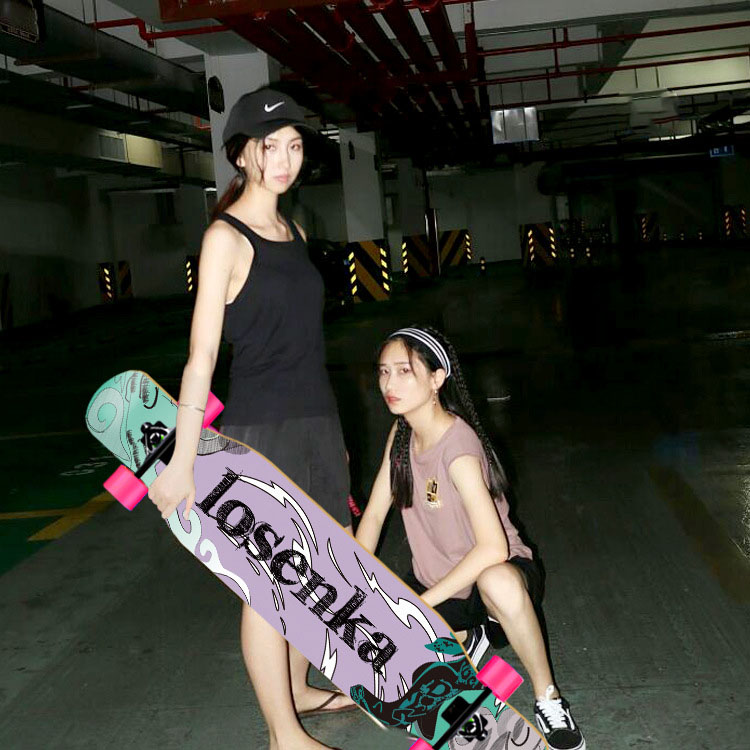 Skateboard Complete Deck - Patineta Completa para Mujer, Longboard de